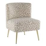 Fran Contemporary Leopard Fabric Slipper Chair - LumiSource