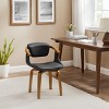Art Leon Faux Leather Swivel Accent Dining Chair with Wood Arm and Legs - 4 of 4