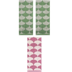 REGALWOVEN 3 Pack Geometric Pattern Soft Absorbent Cotton Hand Towels for Bathroom 13" x 29" - 1 of 4