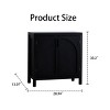 Modern Arched Rattan Accent Cabinet,29'' Narrow Storage Sideboard Buffet with Adjustable Shelf for Entryway Living Room-Baofuwish - 4 of 4