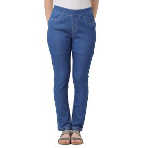 Erika Women's Joey Stretch Denim Straight Leg Jeans | Siren Wash Denim - 1 of 4