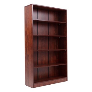Fontoi Decorative Bookshelf, Modern Bookcase with 5 Layers, Adjustable Bookshelf for Kids Room, Bedroom, Classroom, Red, 11.6"*60"*33" - 1 of 4