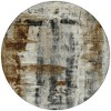 Taupe And Ivory Abstract Washable Indoor Outdoor Area Rug - 4 of 4