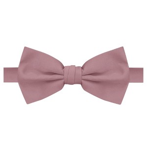 Jacob Alexander Men's Solid Color Pre-Tied Adjustable Banded Bow Tie - 1 of 4