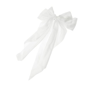 Unique Bargains Bow Ribbon French Barrette Hair Clips Hairdo Clip 1 Pc - 1 of 4