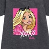 - Barbie - Xoxo Barbie Graphic Short Sleeve Fleece Dress - 2 of 3