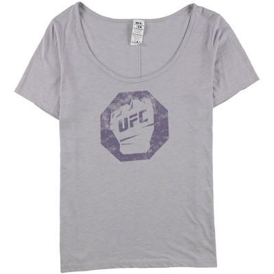 UFC Womens Distressed Logo Graphic T-Shirt, Purple, X-Large