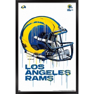 Trends International NFL Los Angeles Rams - Drip Helmet 20 Framed Wall Poster Prints - 1 of 4