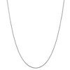 Black Bow Jewelry 0.65mm 10k White Gold Diamond Cut Wheat Chain Necklace - 3 of 4