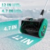 12in Cordless Snow Shovel, Brushless Motor Electric Snow Removal Blower with LED Light, Battery & Charger, 16.5ft Snow Thrower with 180° Chute - 4 of 4