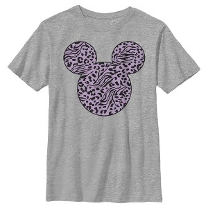 Boy's Disney Mickey Mouse Animal Print Silhouette T-Shirt - 1 of 4