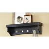 Shaker Cottage Coat Hooks with Tray - Alaterre Furniture - 2 of 4