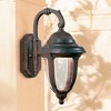 John Timberland Casa Sierra Rustic Vintage Outdoor Wall Light Fixtures Set of 2 Bronze Metal 14 1/2" Seeded Glass for Post Exterior Barn Deck House - 3 of 4