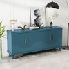 NicBex 70.07" Modern 4-Doors Sideboard,Kitchen Storage Cabinets with Adjustable Shelves and Gold Handles for Kitchen and Dining Room,Blue - 2 of 4