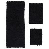 Bell Flower Collection Tufted Bath Rugs, Extra Soft and Absorbent, Non-Slip Bath Mats, Machine Washable Bathroom Mats, 3 Pcs Set with Runner, Black - 2 of 4