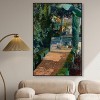 Art Remedy Entrance with Fountain Impresionism Landscape Wall Art Framed - 2 of 4