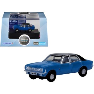 Ford Cortina MKIII RHD (Right Hand Drive) Electric Monza Blue with Black Top 1/148 (N) Scale Diecast Model Car by Oxford Diecast - 1 of 4