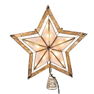 Kurt Adler 10-Inch 5-Point Large Star with Smoke Capiz Treetop - 1 of 4