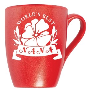 Elanze Designs World'S Best Nana Crimson Red 10 ounce New Bone China Coffee Cup Mug - 1 of 4