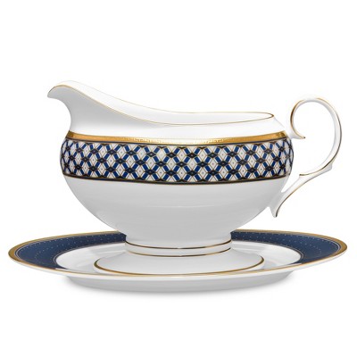 Noritake Blueshire Gravy Boat with Tray