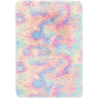 Rainbow Shag RBO100 Flatweave-Power Loomed Skid-Resistant Indoor Rugs - Safavieh