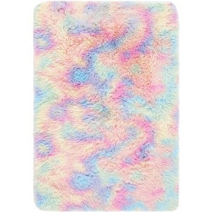 Rainbow Shag RBO100 Flatweave-Power Loomed Skid-Resistant Indoor Rugs - Safavieh - 1 of 4