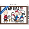 Trends International Team USA x Peanuts – Olympic Hockey Team Framed Wall Poster Prints - 3 of 4
