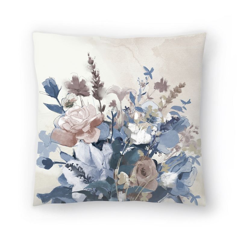 Americanflat Neutral Floral Throw Pillow By Pi Creative Art, 1 of 5