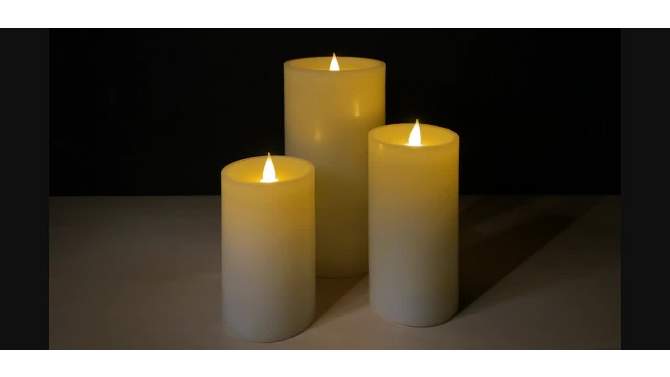 3pk LED Candles Cream - Threshold&#8482;, 2 of 6, play video