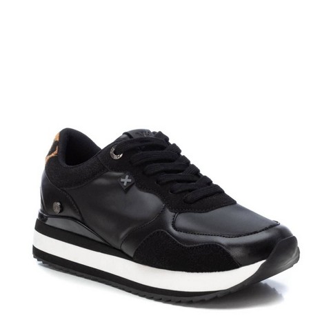 Женские кроссовки XTI Women's Lace-Up Sneakers 142034 - Black, 5.5