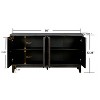 NicBex 60 Inch Mid Century 4-Door Sideboard Storage Cabinet with Convex Pattern Diamond Doors and 2 Shelves - 3 of 4