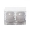 Transpac Dolomite 3 in. Off-White Halloween Iridescent Skull Salt and Pepper Shaker Set of 2 - 3 of 4