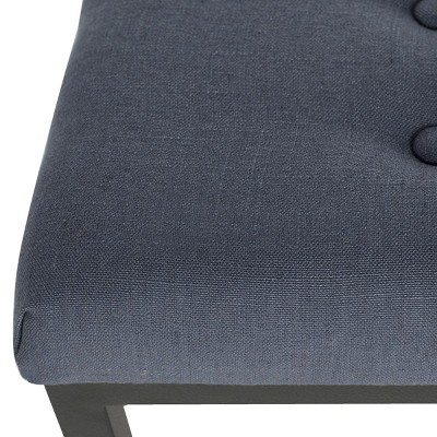 Navy and Black 48" Transitional Tufted Bench