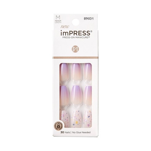 Kiss Products Impress Press-on Manicure Medium Coffin Fake Nails - All ...