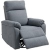 HOMCOM Swivel Rocker Recliner Chair, Wide Rocking Sofa with Pocket Spring, Footrest, Fabric Overstuffed Reclining Chair, Quick Assembly - 4 of 4
