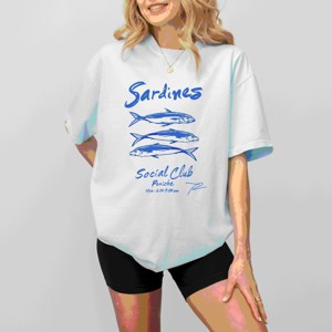 Simply Sage Market Sardines Social Club Garment Dyed Tee - 1 of 4