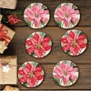 Courtside Market Poinsettia 4x4 6-Piece Coaster Set - 2 of 2