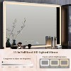 SinCiDo Vanity Tables with Large 35" HD Lighted Mirror, Fluted Makeup Vanity Desk with Glass Tabletop & Charging Station - 4 of 4