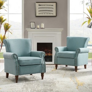 Set of 2 Cythnus Armchair with Removable Cushions | ARTFUL LIVING DESIGN - 1 of 4