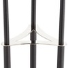 Pacific Coast Lighting Mid Century Modern 68" Tall Standing Floor Lamp Pole 3-Light Foot Switch Black Metal Living Room Bedroom Globe White Shade - 4 of 4