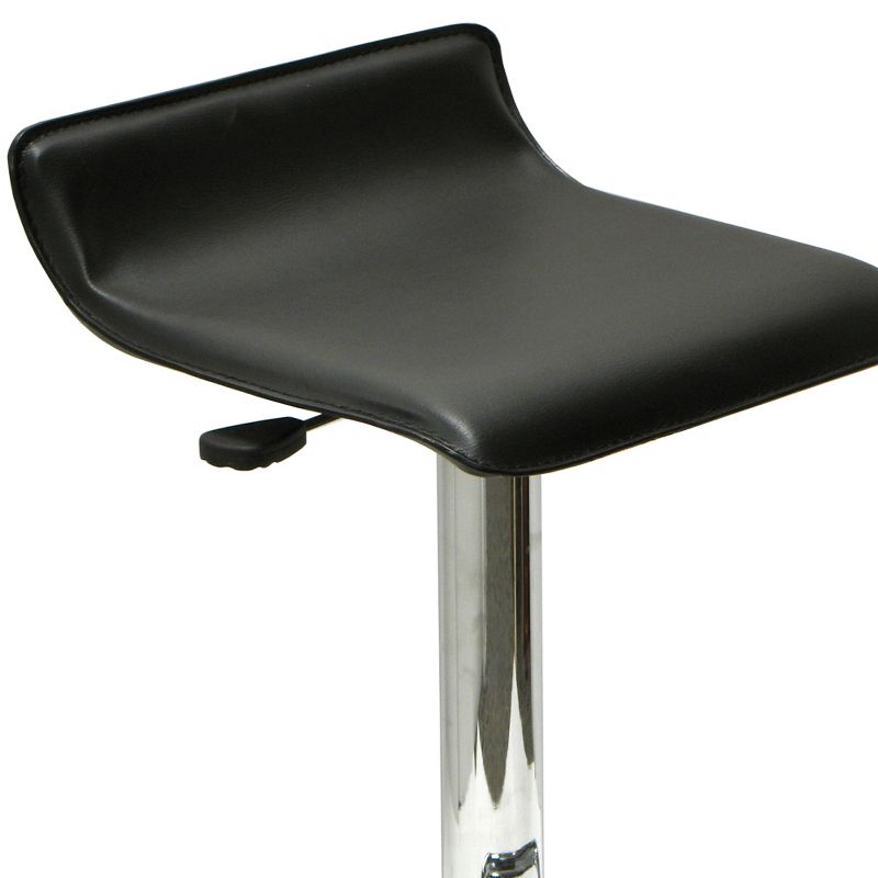 Set of 2 Spectrum , Adjustable Air Lift Stool, Black Faux Leather Metal - Winsome, 3 of 6