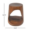 CAVINAS MGO Hollow Patio Side Table, Wood-like Texture Outdoor End Table, Round Sofa Side Table -Indoor/Outdoor End Table - 2 of 4