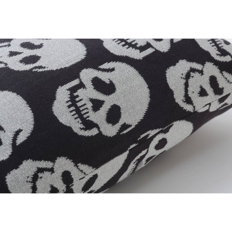 18.5&#34;x18.5&#34; Glitzy Skulls Square Throw Pillow - Pillow Perfect, 5 of 7