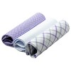 TheDapperTie Men's White Solid And Lavender Plaid 100% Cotton 3 PCS Handkerchiefs - 2 of 4