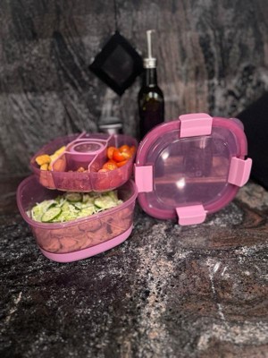 Ello Plastic Salad Bento Set Mauve : Target