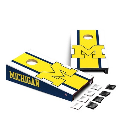 NCAA Michigan Wolverines Desktop Cornhole Board Set