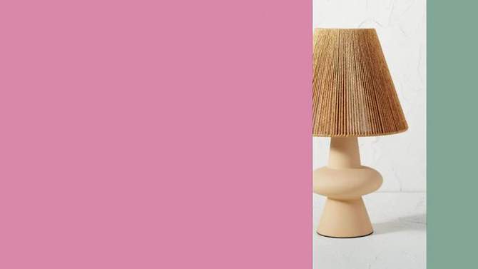 Ceramic Table Lamp with Rope Shade Brown (Includes LED Light Bulb) - Opalhouse&#8482; designed with Jungalow&#8482;, 2 of 6, play video