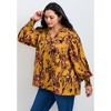 Avenue Women's Plus Size Abby Blouson Sleeve Blouse - 4 of 4