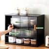 YIYIBYUS Kitchen Black Storage Cabinet Living Room Organizer Rack - 3 of 4