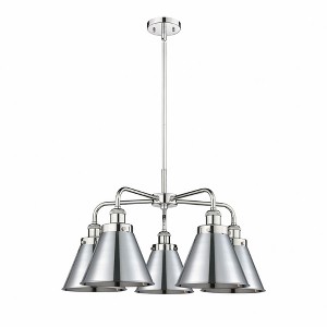 Ballston Urban - 5 Light Stem Hung Chandelier In Industrial Style-15.13 Inches Tall and 26 Inches Wide - 1 of 1